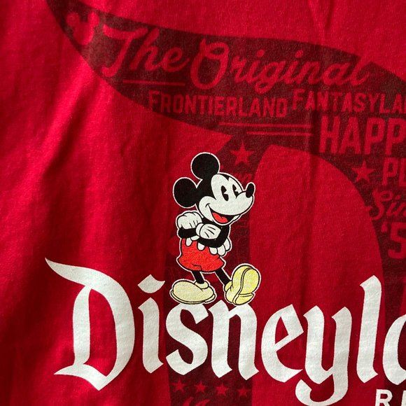 Disneyland Resort Disney Parks Muscle Tank Top Size 2XL Mens Womens Red Mickey - Picture 9 of 12